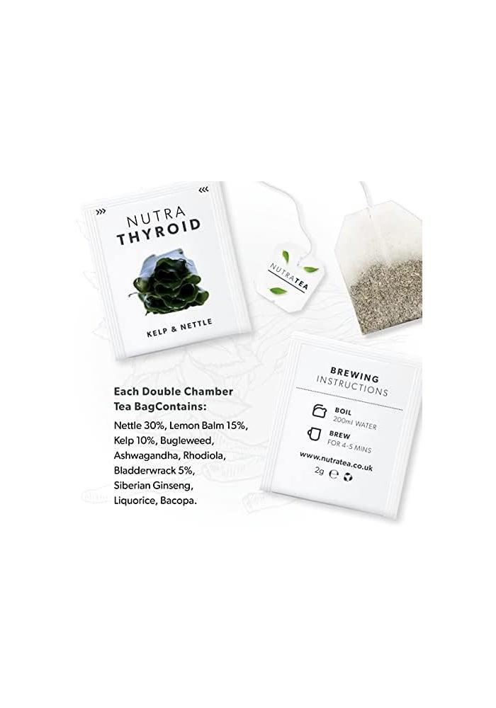 Nutra Tea NUTRATHYROID Thyroid Health Tea with Kelp & Nettle - 20 Enveloped Tea Bags - Image 4